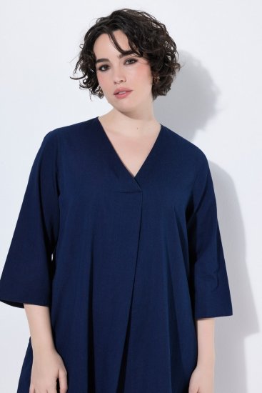 Ulla Popken 852191 Farkkumekko taskuilla Denimsininen - Naisten mekot isot koot - Mekot kaikille koille