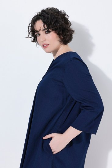 Ulla Popken 852191 Farkkumekko taskuilla Denimsininen - Naisten mekot isot koot - Mekot kaikille koille