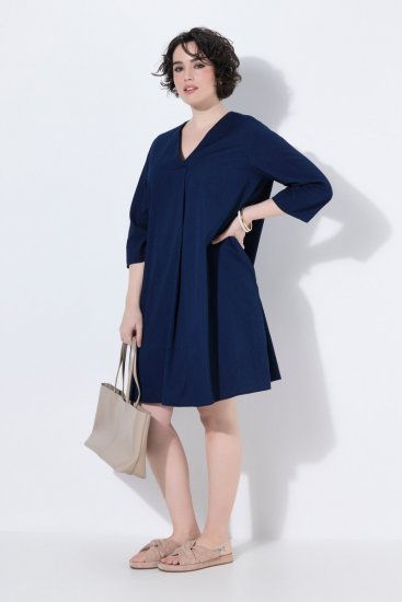 Ulla Popken 852191 Farkkumekko taskuilla Denimsininen - Naisten mekot isot koot - Mekot kaikille koille