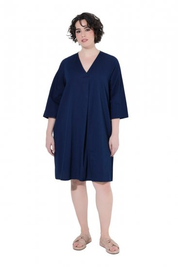 Ulla Popken 852191 Farkkumekko taskuilla Denimsininen - Naisten mekot isot koot - Mekot kaikille koille