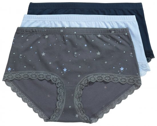 Ulla Popken 852249 Alushousut 3 kpl Antrasiitti - Alushousut - 