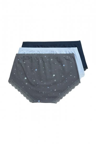 Ulla Popken 852249 Alushousut 3 kpl Antrasiitti - Alushousut - 