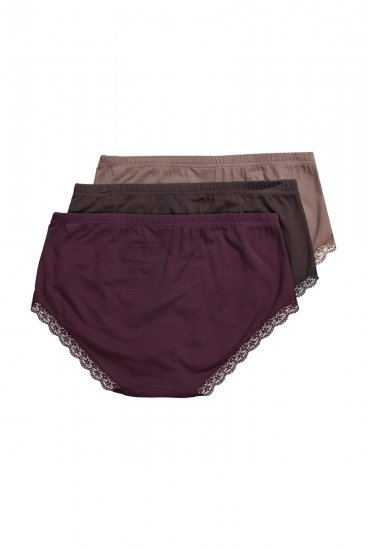 Ulla Popken 852698 Alushousut 3 kpl Ruskea - Alushousut - 