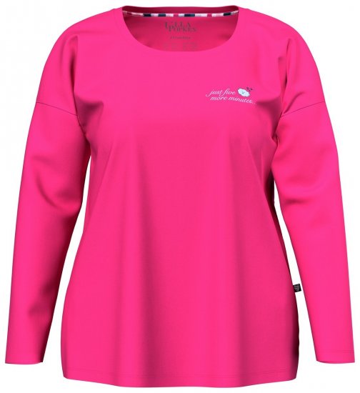 Ulla Popken 852747 Pitkähihainen pyjaman yläosa Roosa - Pyjama/Loungewear - 