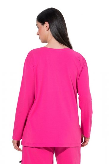 Ulla Popken 852747 Pitkähihainen pyjaman yläosa Roosa - Pyjama/Loungewear - 