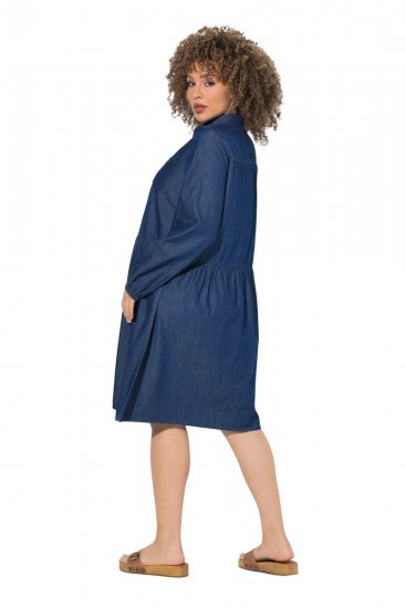 Ulla Popken 852768 A-linjainen farkkumekko taskuilla Denimsininen - Naisten mekot isot koot - Mekot kaikille koille