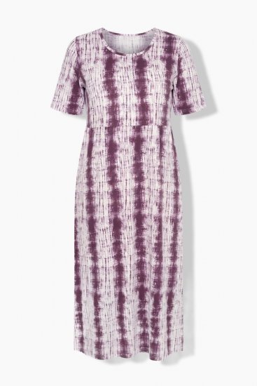 Ulla Popken 852854 Raidallinen midimekko Ruskea - Midimekot - Midimekot isoissa ko'oissa