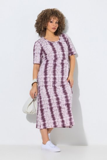 Ulla Popken 852854 Raidallinen midimekko Ruskea - Midimekot - Midimekot isoissa ko'oissa