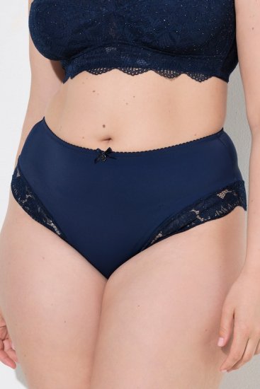 Ulla Popken 852930 Alushousut pitsillä Tummansininen - Alushousut - 