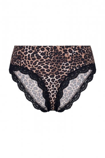 Ulla Popken 853106 Eläinkuvioiset string-alushousut Musta - Alushousut - 