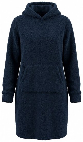 Ulla Popken 853353 Oleskelumekko hupulla Tummansininen - Pyjama/Loungewear - 