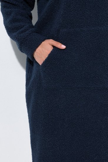 Ulla Popken 853353 Oleskelumekko hupulla Tummansininen - Pyjama/Loungewear - 