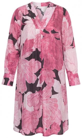 Ulla Popken 853426 Kukkakuvioinen mekko Luumu - Midimekot - Midimekot isoissa ko'oissa