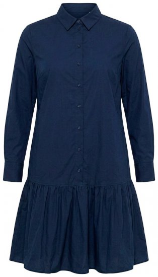 Ulla Popken 853457 Pitkähihainen mekko Tummansininen - Midimekot - Midimekot isoissa ko'oissa