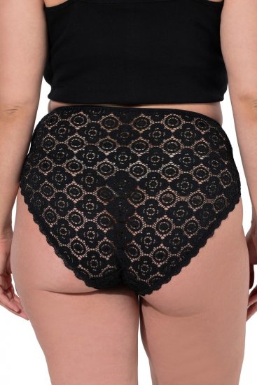 Ulla Popken 853495 Kukkakuvioiset alushousut 3 kpl Musta - Alushousut - 