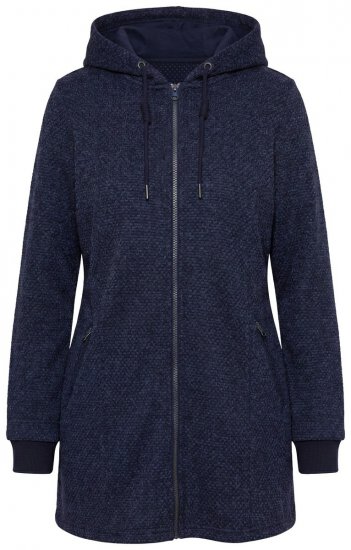Ulla Popken 853577 Fleecetakki Tummansininen - Takit - Naisten takit plus-koossa