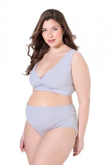 Ulla Popken 853611 Äitiysalushousut Harmaa melange - Alushousut - 