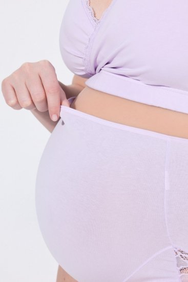 Ulla Popken 853640 Äitiysalushousut pitsillä Vanha roosa - Alushousut - 