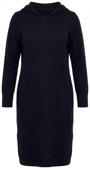 Ulla Popken 853669 Pitkähihainen collegemekko hupulla Tummansininen - Collegemekot - 