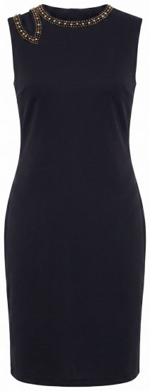 Ulla Popken 853766 Hihaton bodycon-mekko strassikoristeilla Musta - Kesämekot - Kesämekot isoissa kooissa
