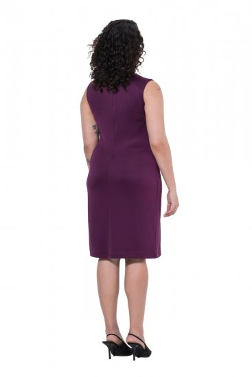 Ulla Popken 853766 Bodycon-mekko strassikoristeilla Luumu - Iltapuvut - Juhlamekot plus-koossa