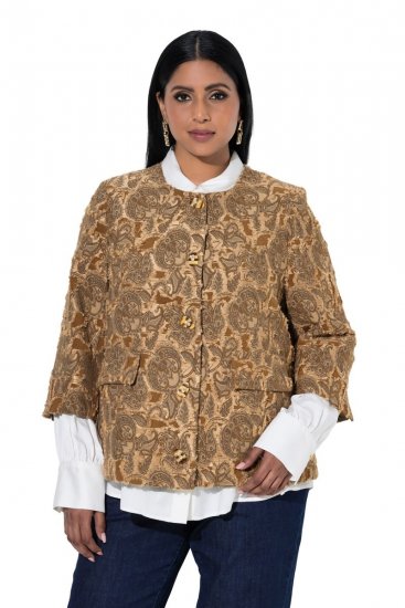 Ulla Popken 853996 Takki Vaaleanruskea - Takit - Naisten takit plus-koossa