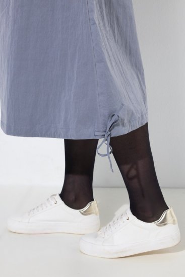 Ulla Popken 854413 Midimekko kiristysnauhalla Harmaa - Midimekot - Midimekot isoissa ko'oissa