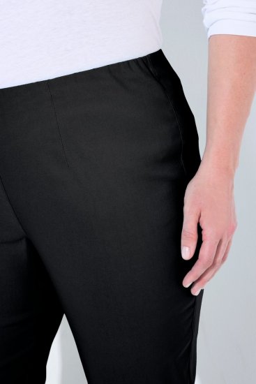 Ulla Popken 854910 Lämpimät stretch-housut joustovyötäröllä Musta - Kangashousut - Naisten plus-size kangashousut