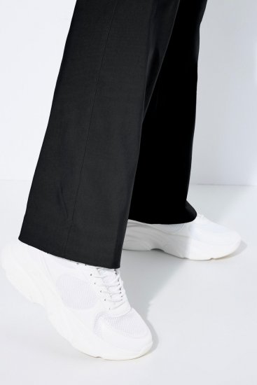 Ulla Popken 854910 Lämpimät stretch-housut joustovyötäröllä Musta - Kangashousut - Naisten plus-size kangashousut