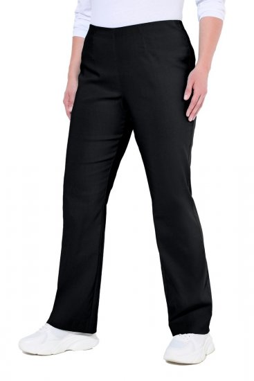 Ulla Popken 854910 Lämpimät stretch-housut joustovyötäröllä Musta - Kangashousut - Naisten plus-size kangashousut