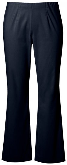 Ulla Popken 854910 Lämpimät stretch-housut joustovyötäröllä Tummansininen - Kangashousut - Naisten plus-size kangashousut