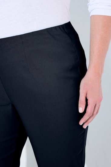 Ulla Popken 854910 Lämpimät stretch-housut joustovyötäröllä Tummansininen - Kangashousut - Naisten plus-size kangashousut