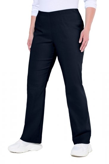 Ulla Popken 854910 Lämpimät stretch-housut joustovyötäröllä Tummansininen - Kangashousut - Naisten plus-size kangashousut