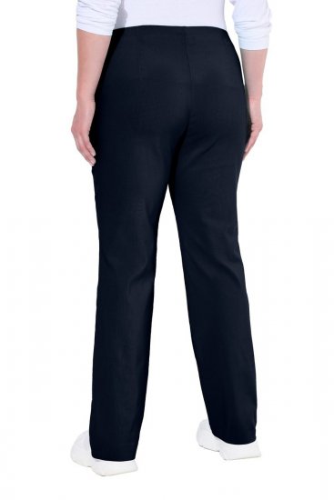 Ulla Popken 854910 Lämpimät stretch-housut joustovyötäröllä Tummansininen - Kangashousut - Naisten plus-size kangashousut