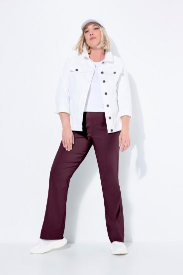 Ulla Popken 854910 Lämpimät stretch-housut joustovyötäröllä Munakoiso - Kangashousut - Naisten plus-size kangashousut
