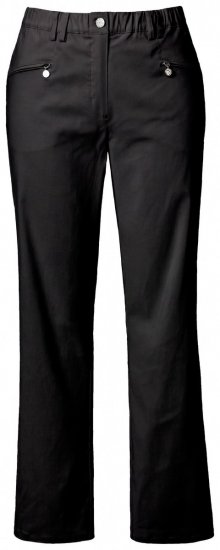 Ulla Popken 854987 Lämpimät stretch-housut mukavuusvyötäröllä Musta - Kangashousut - Naisten plus-size kangashousut