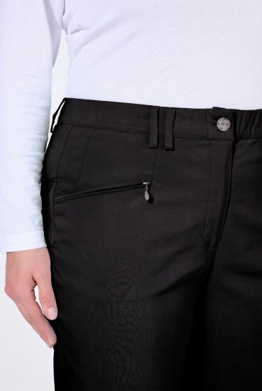 Ulla Popken 854987 Lämpimät stretch-housut mukavuusvyötäröllä Musta - Kangashousut - Naisten plus-size kangashousut