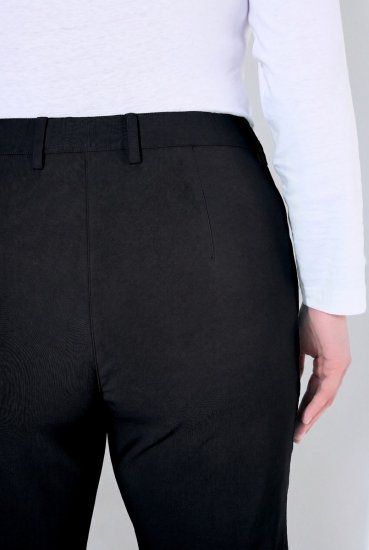 Ulla Popken 854987 Lämpimät stretch-housut mukavuusvyötäröllä Musta - Kangashousut - Naisten plus-size kangashousut