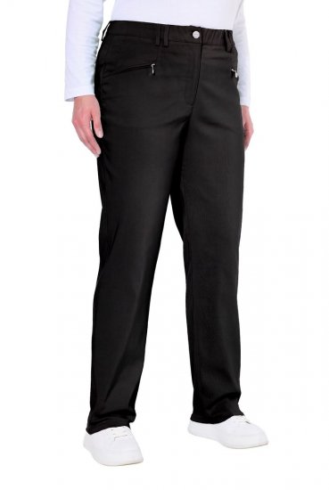 Ulla Popken 854987 Lämpimät stretch-housut mukavuusvyötäröllä Musta - Kangashousut - Naisten plus-size kangashousut