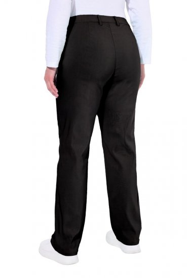 Ulla Popken 854987 Lämpimät stretch-housut mukavuusvyötäröllä Musta - Kangashousut - Naisten plus-size kangashousut
