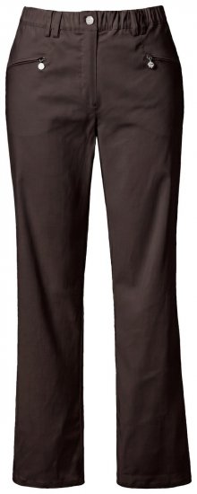 Ulla Popken 854987 Lämpimät stretch-housut mukavuusvyötäröllä Mahonginruskea - Kangashousut - Naisten plus-size kangashousut