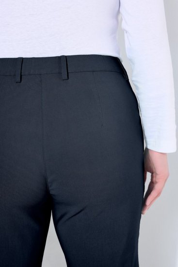 Ulla Popken 854987 Lämpimät stretch-housut mukavuusvyötäröllä Tummansininen - Kangashousut - Naisten plus-size kangashousut