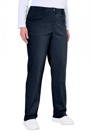 Ulla Popken 854987 Lämpimät stretch-housut mukavuusvyötäröllä Tummansininen - Kangashousut - Naisten plus-size kangashousut