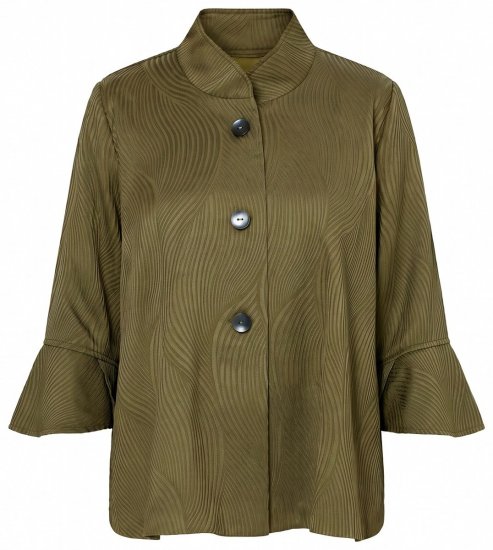 Ulla Popken 855125 Takki Khaki - Takit - Naisten takit plus-koossa