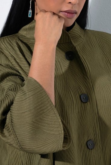 Ulla Popken 855125 Takki Khaki - Takit - Naisten takit plus-koossa