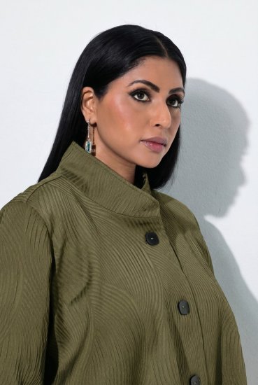 Ulla Popken 855125 Takki Khaki - Takit - Naisten takit plus-koossa
