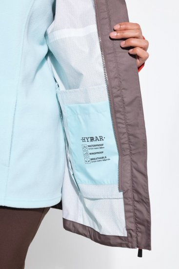 Ulla Popken 855313 Parka Taupe - Pitkät takit - Naisten takit isoissa kooissa