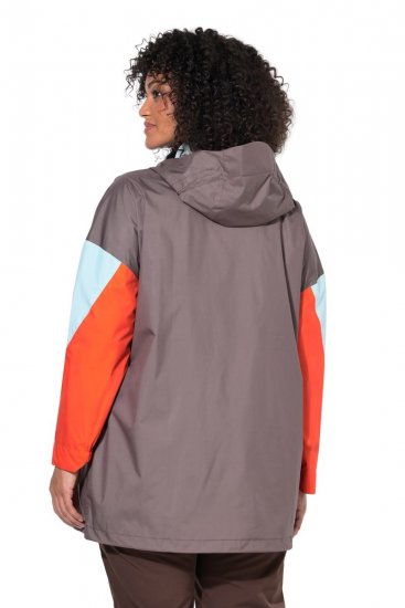 Ulla Popken 855313 Parka Taupe - Pitkät takit - Naisten takit isoissa kooissa