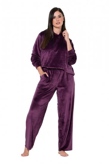 Ulla Popken 856119 Oleskeluhousut Luumu - Pyjama/Loungewear - 
