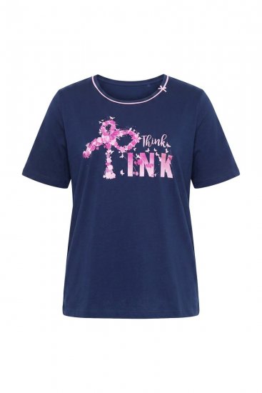 Ulla Popken 856141 Pitkähihainen pyjama Tummansininen - Pyjama/Loungewear - 